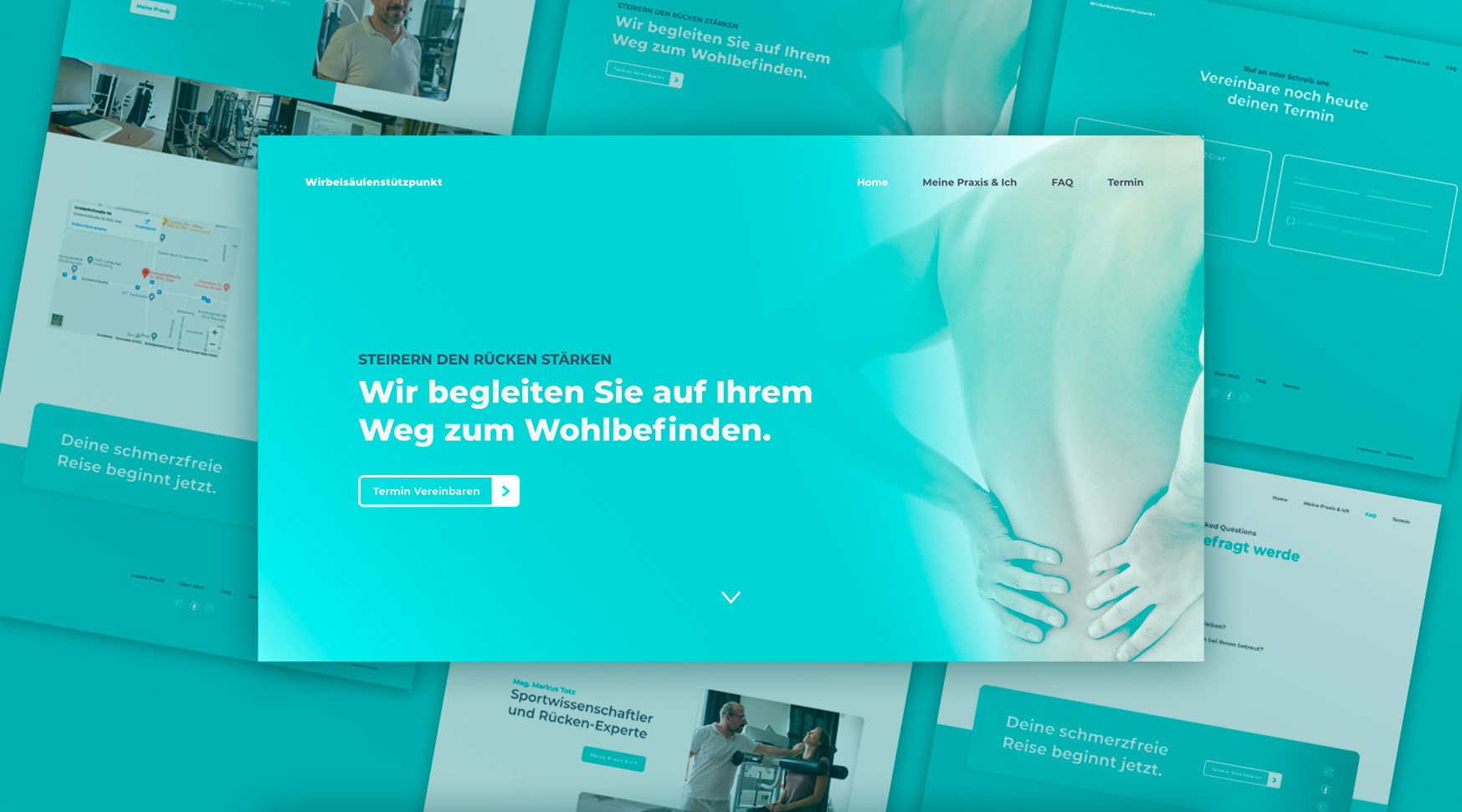 Ein Website-Design für die Chiropraktik-Klinik "Wirbelsäulensstützpunkt Graz"