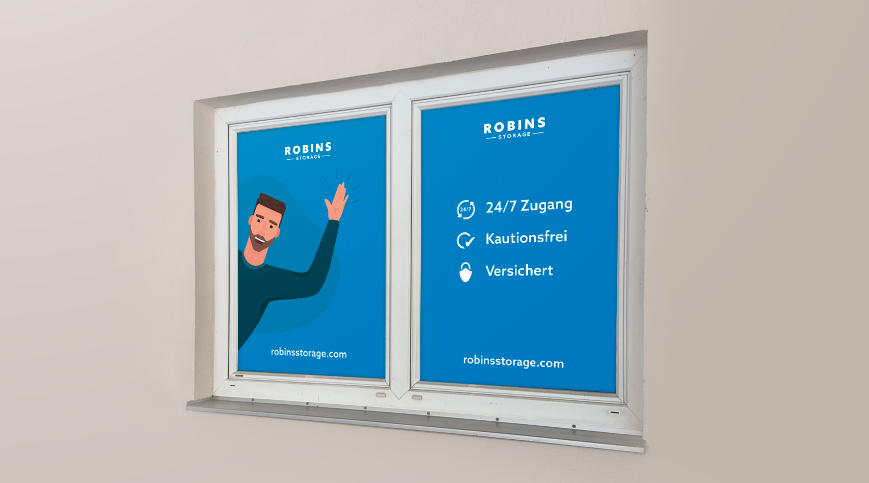 Fensterfolierungen für das Self-Storage Unternehmen "Robins Umzüge"